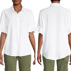 BEACH LUNCH LOUNGE New With  Tags Nisa White Shirt Size XS